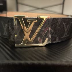 Black And Gold Louis Vuitton Belt 