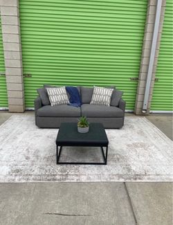 *Free Delivery* Gray Crate & Barrel Couch Sofa 3 Seater