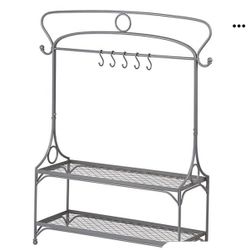 Crate And Kids Princess Wardrobe Rack With Hooks Gray