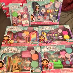 Brand New Gabby Dollhouse 6 Set Lot