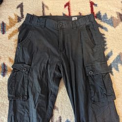 Charcoal Gray Cargo Pants 