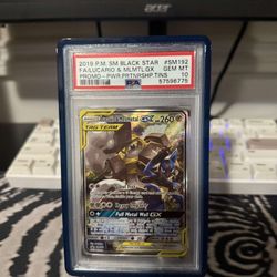 PSA 10 LUCARIO & MELMETAL GX SM192 FULL ART 2019 POKEMON SM BLACK STAR PROMO