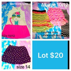 Girls skirts size 10/12 and 14