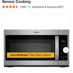 Unopened Whirlpool Over the range Microwave