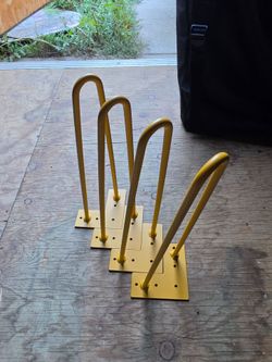16" Hairpin Table Legs (Gold/Yellow)