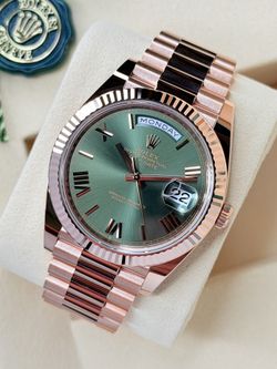 Brand New Rolex Day Date w/ Olive Green Dial