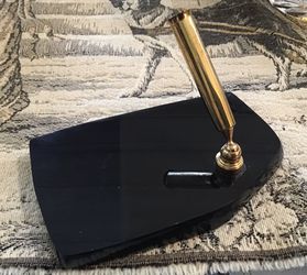 Onyx desk pen holder
