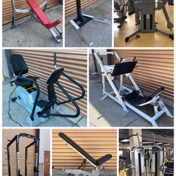 Gym/Fitness Equipment: Olympic Bumper Weight Plate Dumbbell Leg Press Squat Rack Smith Machine Bench Power