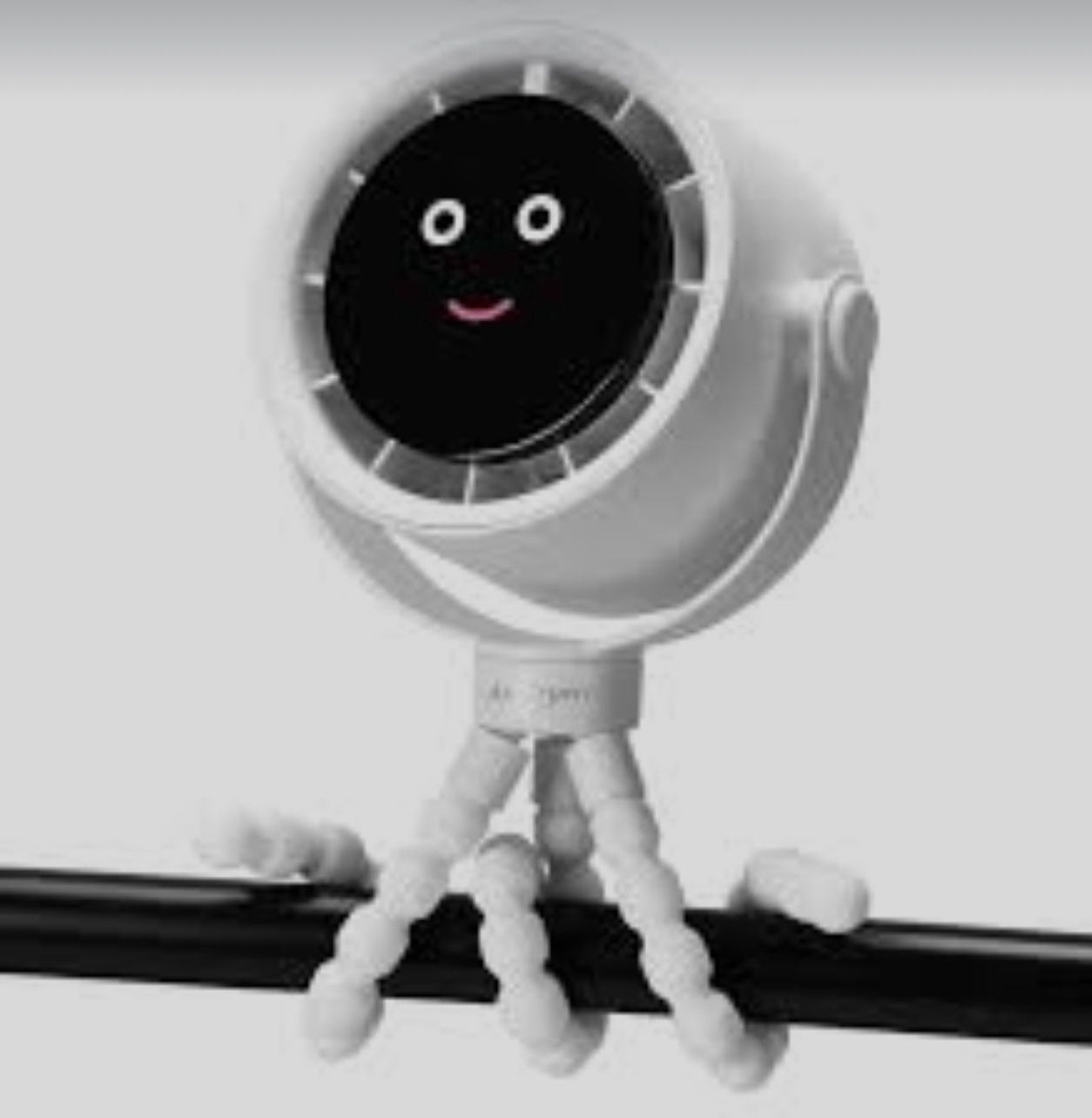 White Digital Octopus Tripod  Fan