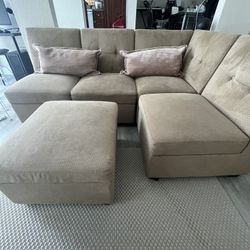 Couch with Ottoman- W/ Storage 