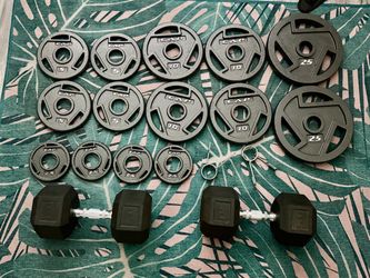 Dumbbells, Barbells, Weight Plates - buy single items or as set