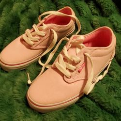 Vintage Vans Off The Wall Low Top Women's Canvas Shoes Pink 