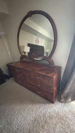 Dresser with mirror