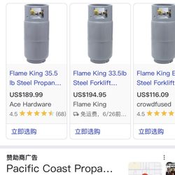 Forklift gas tank 