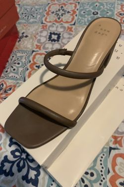 Size 8 Slip On Heels Black N Brown $20 Each Pair