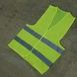 Safety Vest Reflective Strips Green Vest