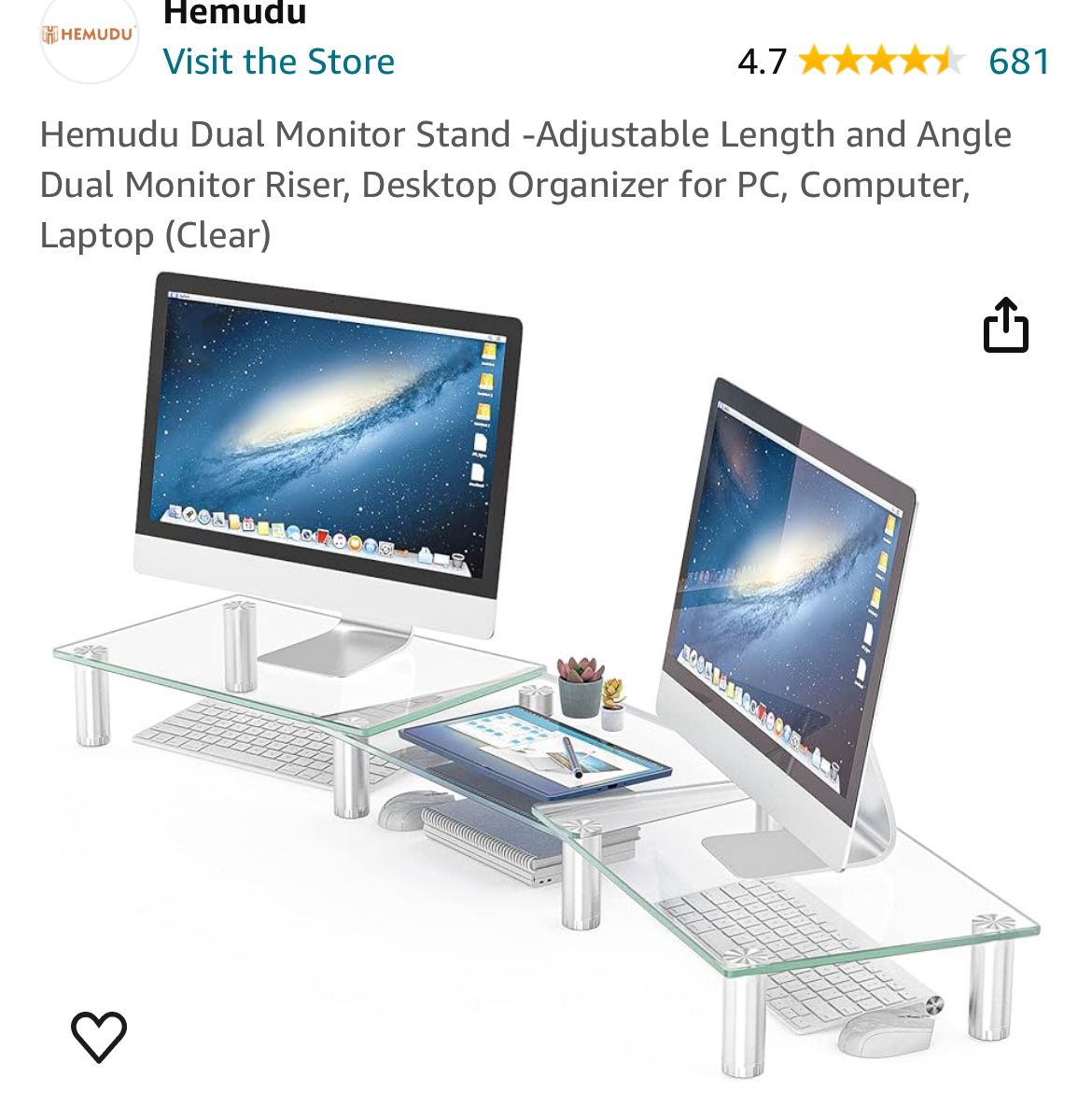 New! Dual Monitor Stand 