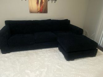 Dark blue sofa