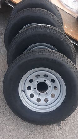 4 new wheels 6 lugs trailers 15 inch st225 75 r15 $560