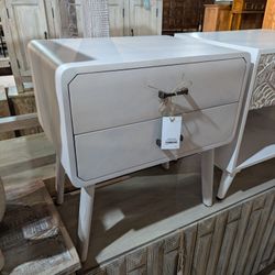 Two Drawer Acacia Wood Accent Table 