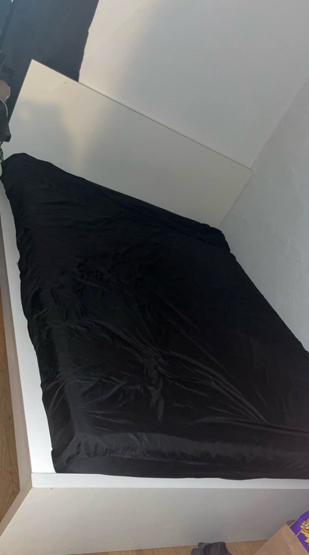 Queen bed frame and mattress