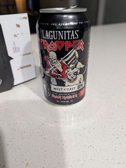 Lagunitas iron maiden beer can empty