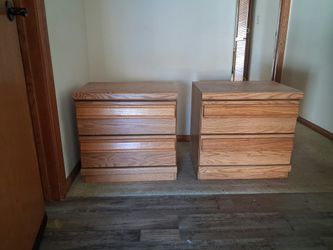 Matching Oak 2 drawer Night Stands