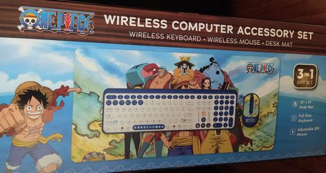 Cool wireless keyboard & mouse set with 15x31 deskmat - Brand New Unopened -