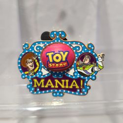 Disney Pin Toy Story Mania Pin Logo Buzz & Woody 3D Trading 2008 