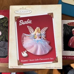 3 Barbie Hallmark Ornaments New In Box’s