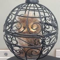 Owl In Cage Decoration 