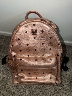 Rose gold mcm bag