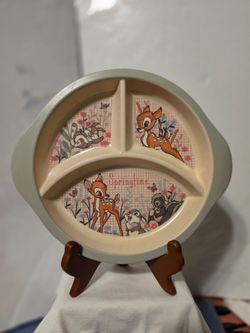 Disney Bambi meal plate vintage