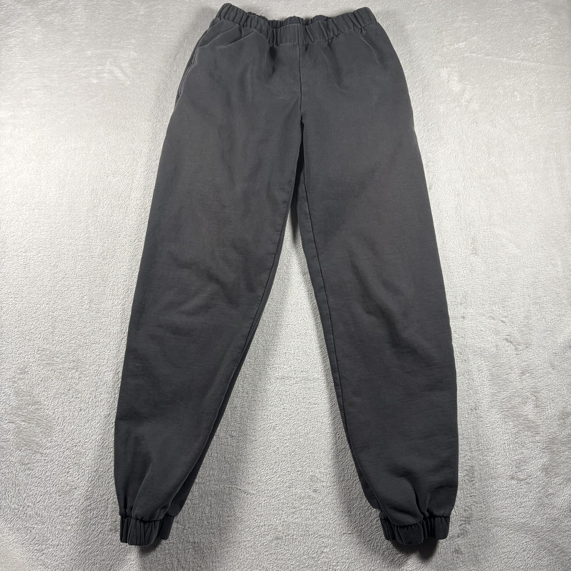 Brandy Melville Women's One Size Black Faded Sweatpants Joggers Fleece #2773