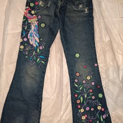 Tokyo Denim Bank 90's-Y2K Embroidered Jeans- NWT Size 27