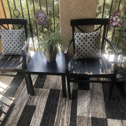 Distressed Chairs and Table 