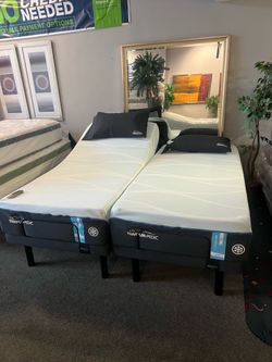 🔥tempur luxe breeze soft split king / Tempur ergo adjustable bases $2500