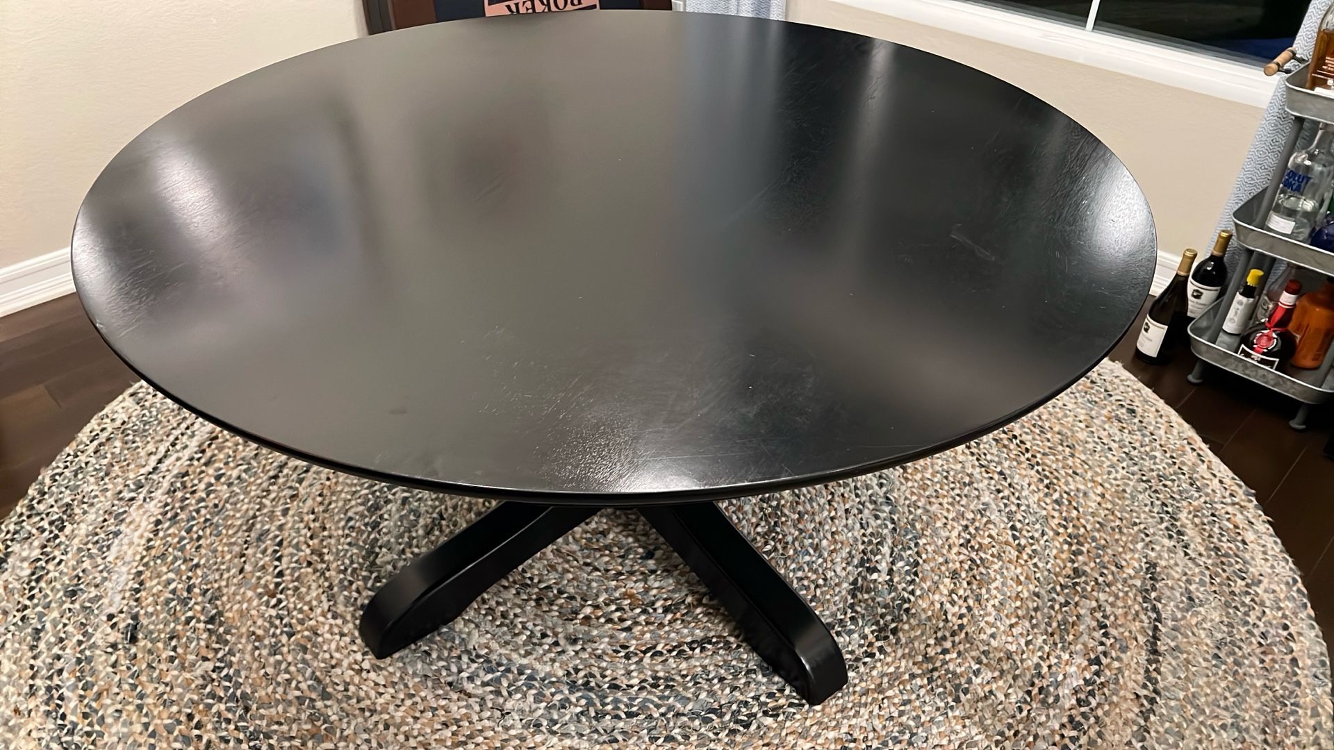Round Black Dining Table