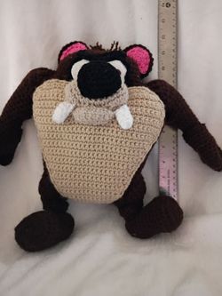 Handmade Crochet Tasmanian Devil Stuffed Toy