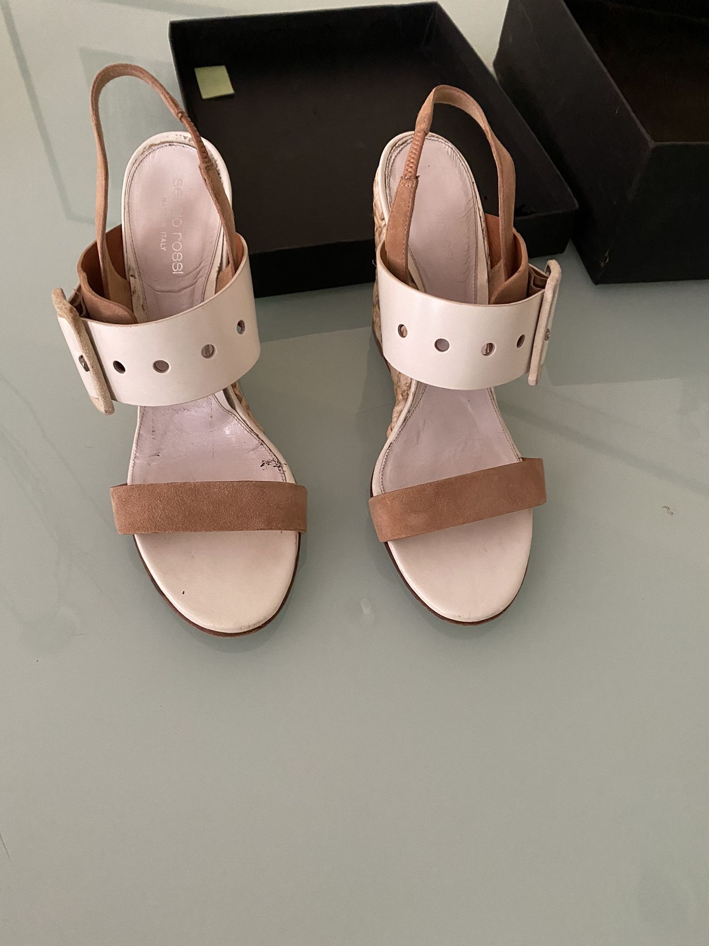 Sergio Rossi Wedge Heels Size 9.5