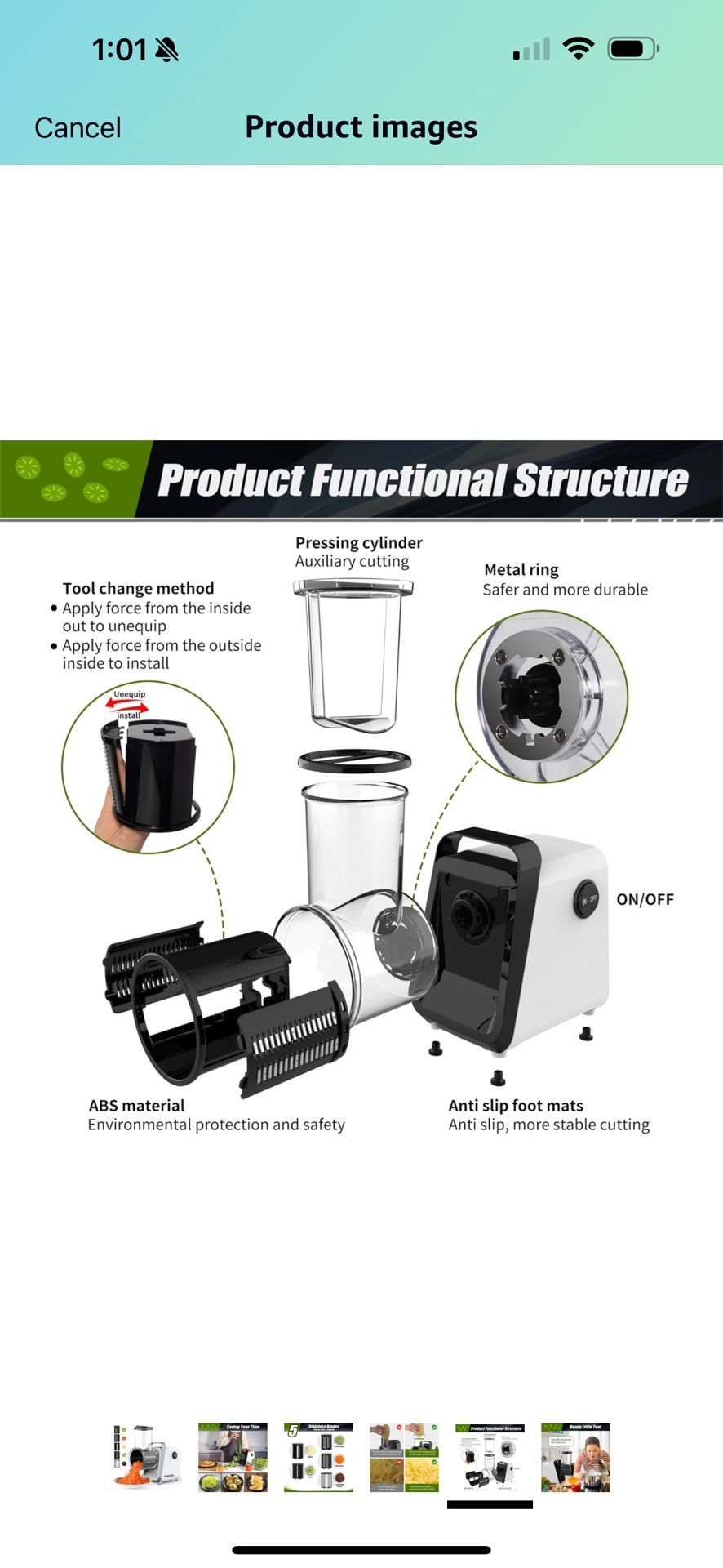 Electric Vegetable Cutter Food Slicer Cheese Grater Kitchen Gadget,5 Usefull Functions like slices,wavy slices,grates,and shreds to be a Great prep to