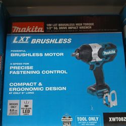 Makita New 1/2" High Torque Impact Wrench-3 Speeds  Brushless 