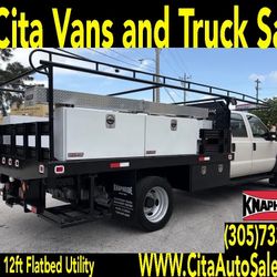 2015 FORD F550 Crew Cab 12ft Flatbed Utility Truck