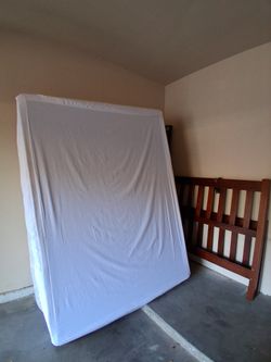 Queen Size Bed, With Bedframe, Headboard And Footboard.