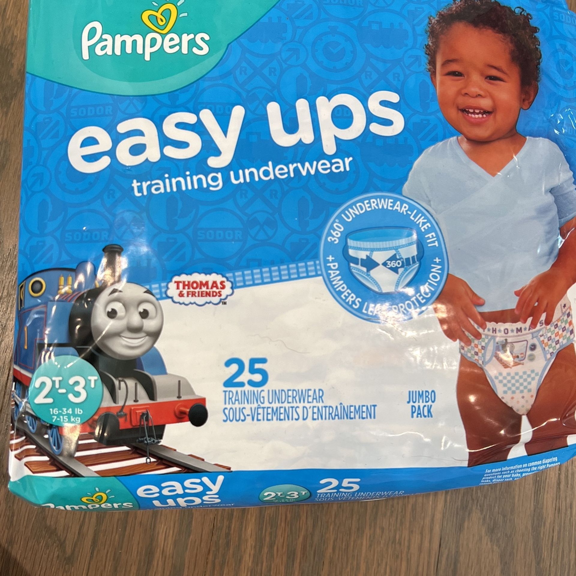 2t-3t Pampers Diapers Easy Ups 25 Count