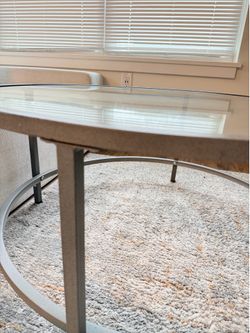 Glass coffee table