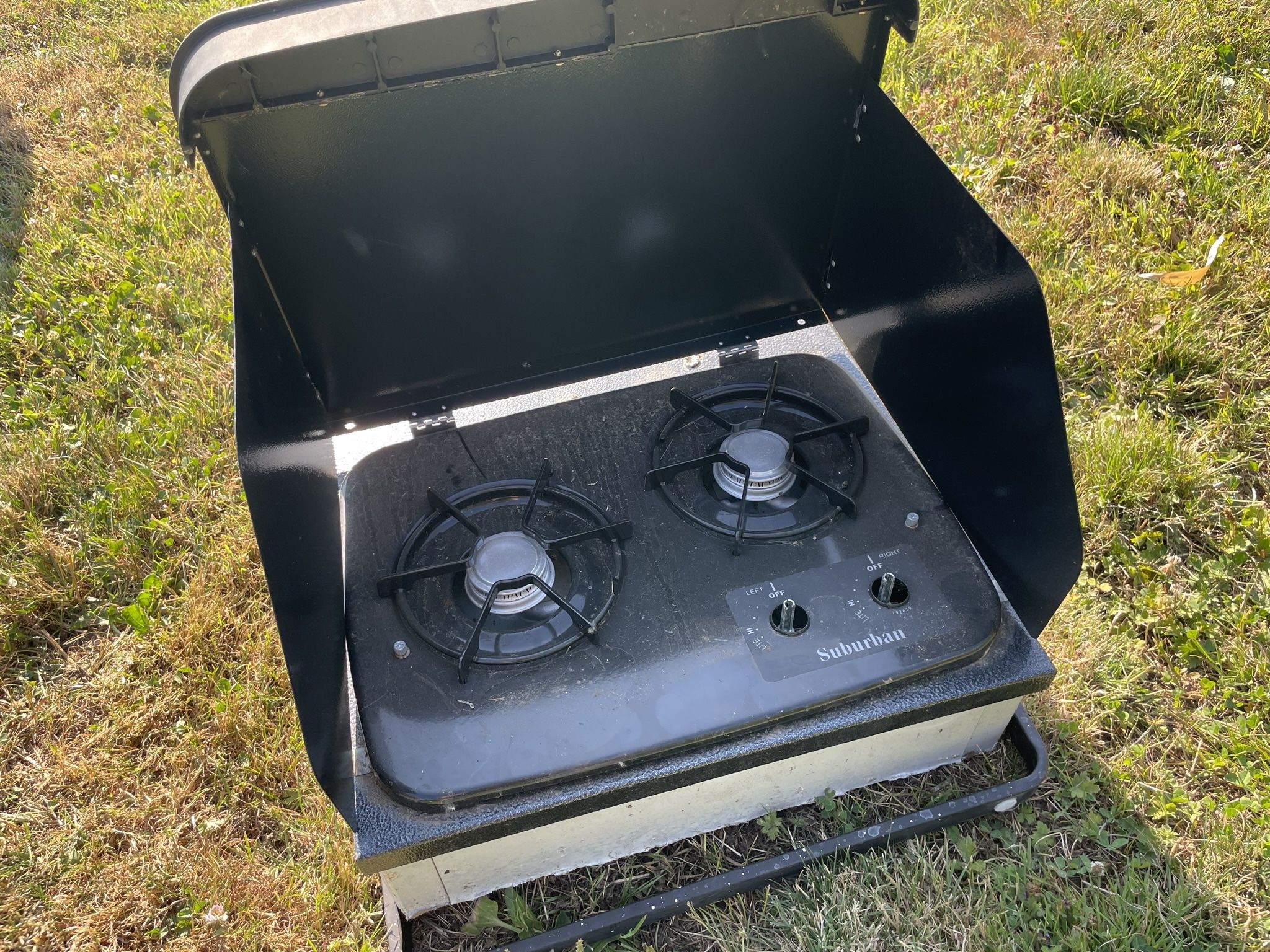 Suburban Dual Burner Drop-In RV Cooktop With Cover