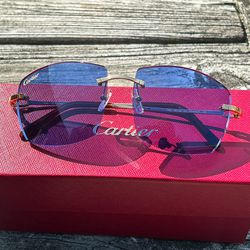 Cartier Glasses Gold/ Blue Tint