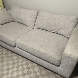 Light Gray Couch With Performance Fabric