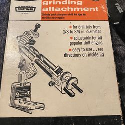 Vintage Sears Craftsman Drill Bit Grinding Attachment 